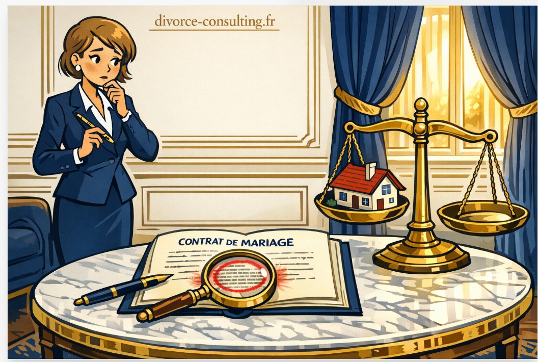 Séparation de bien : piège clause contrat de mariage contributions aux charges du mariage